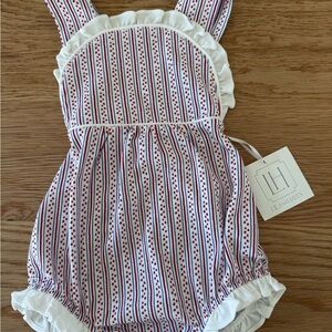 Fourth of July Girl— Bubble: Red and White Striped Bubble with stars